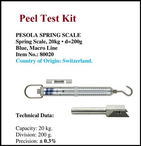 Peel Testercompany|peel testing kit.